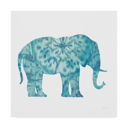 Trademark Fine Art Danhui Nai 'Boho Teal Elephant I' Canvas Art, 24x24 WAP02501-C2424GG